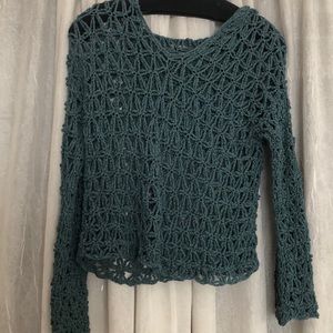 Free People Hooded Knit Sweater